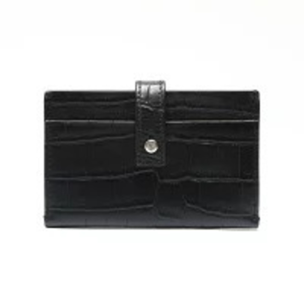 Saint Laurent Yves embossed leather Card Case Wallet black